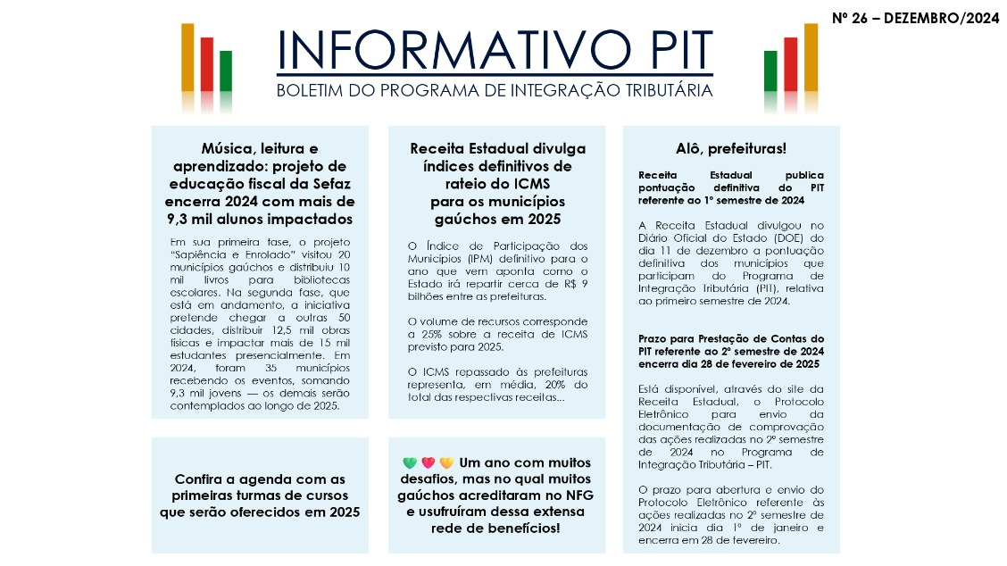 Informativo PIT nº 26 - Dezembro/2024